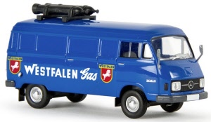 Modèle Réduit Brekina - Mercedes Benz L 206 D Fourgon Bleu - Échelle 1:87 (HO)