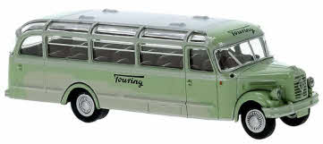 Miniature Brekina Borgward BO 4000 Touring - Bus Vert - Echelle 1:87